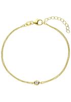 Jobo Armband, 925 Silber vergoldet mit Zirkonia