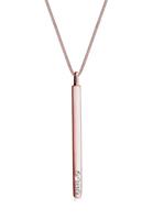 Elli Dames Y-ketting met hanger staf en kristallen in 925 sterling zilver 45 cm lang
