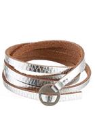 Firetti Leren armband In wikkel-look, coole metalen gesp (1-delig)