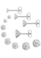 Firetti Ohrstecker-Set (Set, 8-tlg), mit Zirkonia