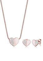 Elli Schmuckset »Herz Liebe Swarovski Kristalle 925 Silber Playful«