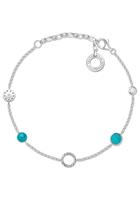 Thomas Sabo Charm-Armband »Türkise Steine, X0271-646-7-L19v«, mit imit. Türkis und Zirkonia