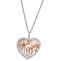 goldmaid Collier 925 Sterlingsilber Herz teils rotvergoldet 71 Zirkonia