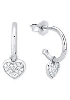 amor Creolen voor dames, 925 Sterling zilver, zirkonia synth.