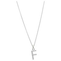Smart Jewel Kette mit Anhänger »Buchstabe F mit Zirkonia Steine, Silber 925«