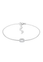 Elli Armband »Armkettchen Kreis Swarovski Kristalle 925 Silber«