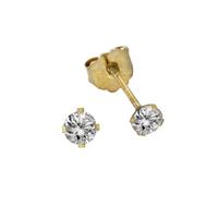 Vivance Ohrstecker »333/- Gelbgold 3mm Zirkonia«