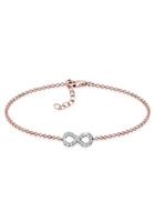 Elli Armband »Infinity Bi-Color Swarovski Kristalle Silber«