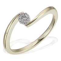 goldmaid Damenring Glamour Verlobung 585 Gelbgold 10 Brillanten 0,08 ct.