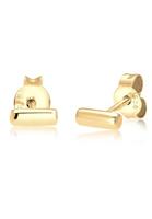 Elli Dames Basic Rod Geo Oorknopjes in verguld 925 Sterling Zilver