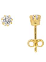 Adelia´s Paar Ohrstecker »Gold 8 k (333) Ohrringe - Ohrstecker«, 8 k 333 Gelbgold mit Zirkonia Ø 4 mm