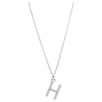 Smart Jewel Kette mit Anhänger »Buchstabe H mit Zirkonia Steine, Silber 925«