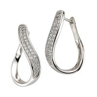 CELESTA Paar Creolen "925/- Sterling Silber Zirkonia"