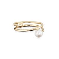 CAÏ Ring »925/- Sterling Silber vergoldet Perle«
