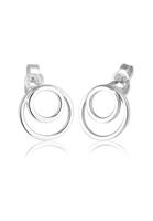 Elli Dames Cirkel Ringen Geo Minimal in 925 Sterling Zilver Verguld