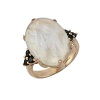 Zeeme Ring »925/- Sterling Silber Mondstein und Spinell«