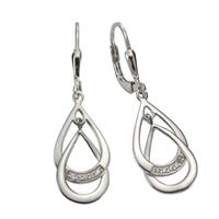 Vivance Ohrhänger »925/- Sterling Silber rhodiniert 10x Zirkonia«