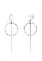 Elli Elli Oorbellen Dames Oor Hanger Geo Cirkel Basis Minimaal Cool in 925 Sterling Zilver