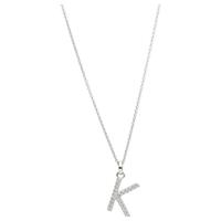 Smart Jewel Kette mit Anhänger »Buchstabe K mit Zirkonia Steine, Silber 925«