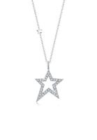 Elli Dames ster astro met kristallen in 925 sterling zilver