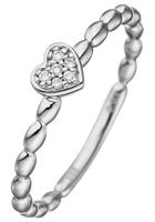 Jobo Diamantring, Herz 585 Weißgold mit 6 Diamanten