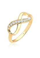 Elli Dames Infinity Symbool Oneindigheid Trend met Zirkonia Kristallen in 925 Sterling Zilver