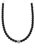 Elli Dames Bal Ornament Onyx in 925 Sterling Zilver