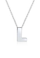Elli Dames Letter L Initialen Trend Minimal in 925 Sterling Zilver