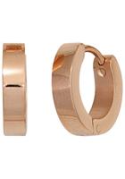 Jobo Paar Creolen, rund Edelstahl roségold farben