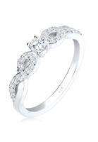 Elli Dames Infinity met Zirkonia Kristallen in 925 Sterling Zilver