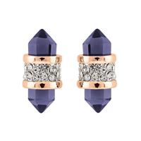 buckley london Ohrstecker »Messing rosévergoldet mit Glas und Kristallen«