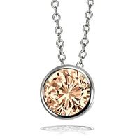 goldmaid Collier Halskette 925 Silber Ankerkette 1 Zirkonia champagner