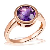 goldmaid Damenring 375/- Rotgold 1 lila Amethyst