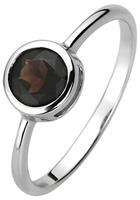 Jobo Fingerring, 925 Silber mit Rauchquarz