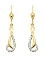 Adelia´s Paar Ohrhänger »Gold 8 k (333) Ohrringe - Ohrhänger«, 8 k 333 Gelbgold mit Zirkonia