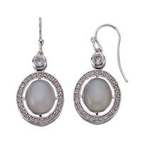 Zeeme Ohrhänger »925/- Sterling Silber Mondstein«
