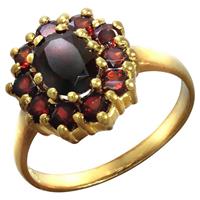 Vivance Ring »925/- Sterling Silber vergoldet Granat«