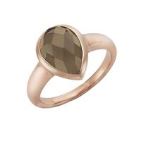 Jamelli Ring »925/- Sterling Silber rotverg. Rauchquarz«