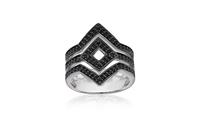 sifjakobs Sif Jakobs Ring 925 Silber Cervia mit schwarzem Zirkonia, 56 / 17,8
