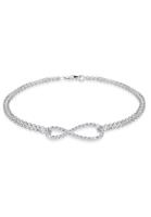 Elli Elli Armband Dames Infinity Motif Basic met Kristallen in 925 Sterling Zilver