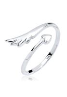 Fingerring »Herz Flügel Feminin Offen 925 Silber«