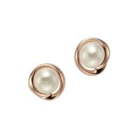 Zeeme Ohrstecker »925/- Sterling Silber Perle weiß«