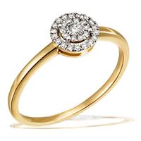 goldmaid Damenring 585/- Gelbgold 29 Brillanten 0,16 ct. P2/H
