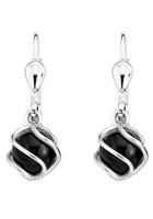 amor Oorbellen voor dames, sterling zilver 925, onyx