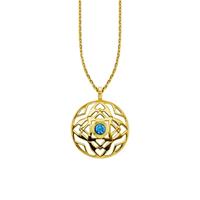 CAÏ Anhänger mit Kette »925/-Sterling Silber vergoldet Topas«