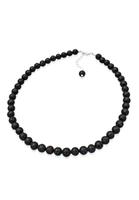 Elli Elli halsketting dames lava kralen in 925 sterling zilver 43 cm lang