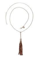 COLLEZIONE ALESSANDRO Lange Kette »Frieda«, mit Quaste aus echt Leder