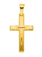 Adelia´s Kettenanhänger »Gold 14 k (585) Kreuz Anhänger«, 14 k 585 Gelbgold