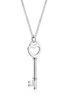 Elli Dames Sleutelhanger Hart Liefde Symbool in 925 Sterling Zilver Verguld