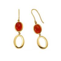 Jamelli Ohrhänger »925/- Sterling Silber vergoldet mit Carneol«